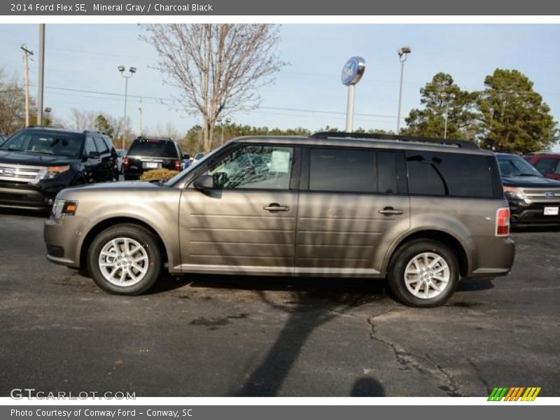 Mineral Gray / Charcoal Black 2014 Ford Flex SE