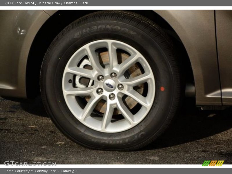 Mineral Gray / Charcoal Black 2014 Ford Flex SE