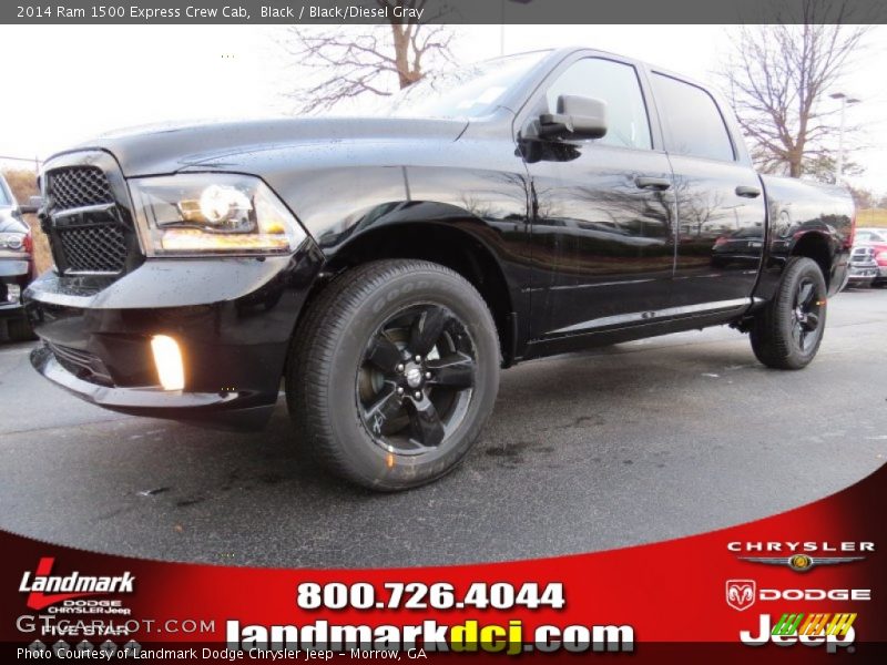 Black / Black/Diesel Gray 2014 Ram 1500 Express Crew Cab