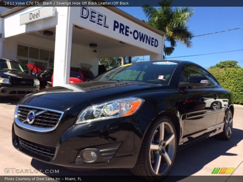 Black / Soverign Hide Off Black Leather/Off Black 2011 Volvo C70 T5