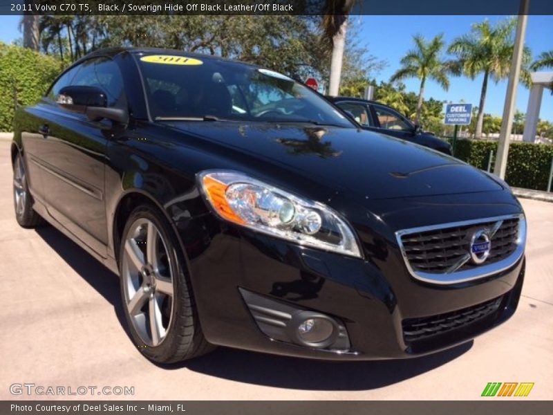 Black / Soverign Hide Off Black Leather/Off Black 2011 Volvo C70 T5