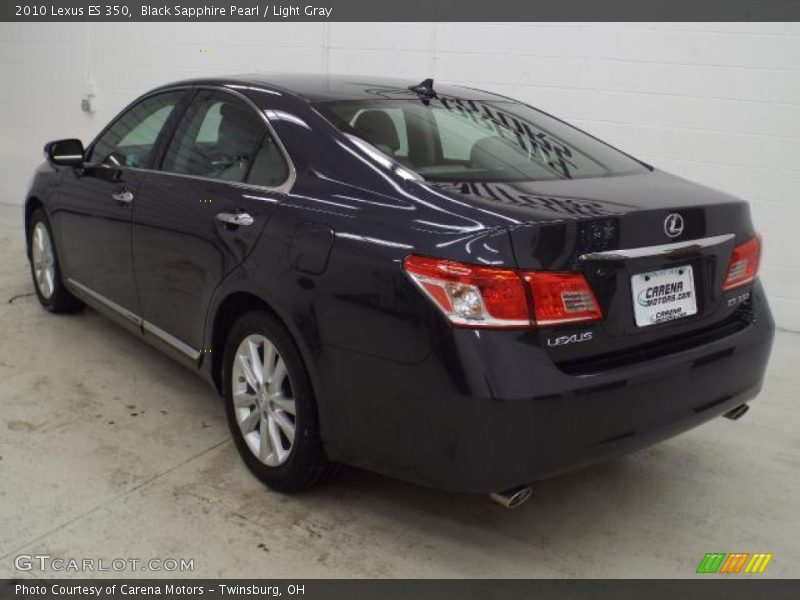Black Sapphire Pearl / Light Gray 2010 Lexus ES 350