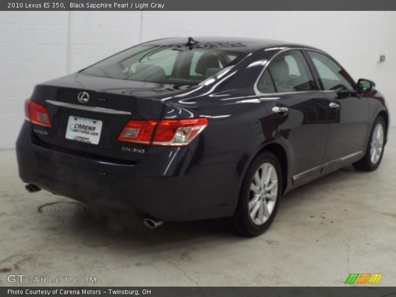 Black Sapphire Pearl / Light Gray 2010 Lexus ES 350