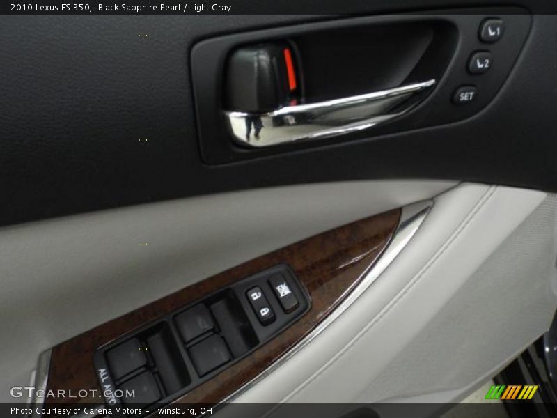 Black Sapphire Pearl / Light Gray 2010 Lexus ES 350