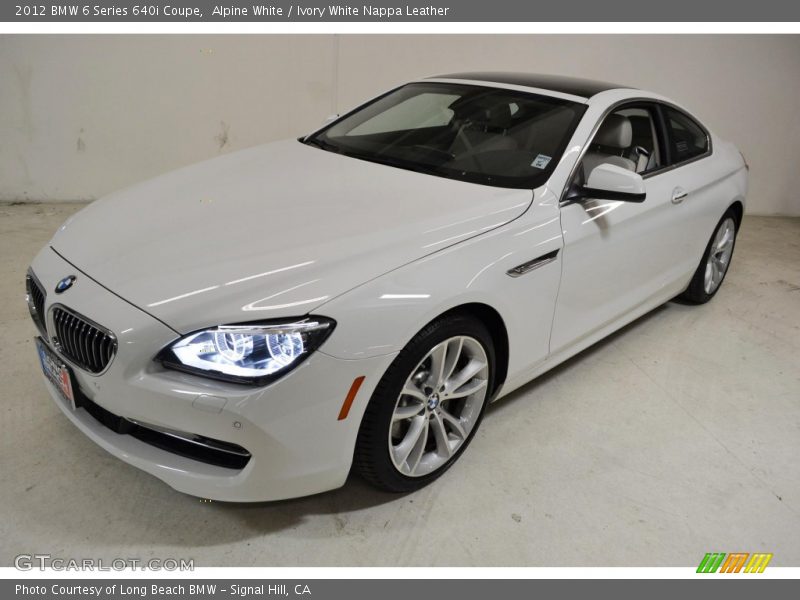 Alpine White / Ivory White Nappa Leather 2012 BMW 6 Series 640i Coupe
