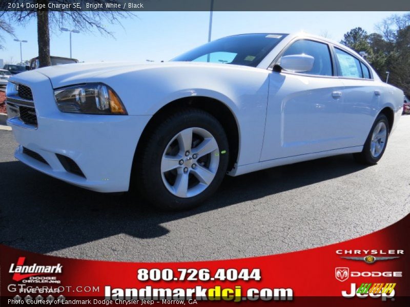 Bright White / Black 2014 Dodge Charger SE