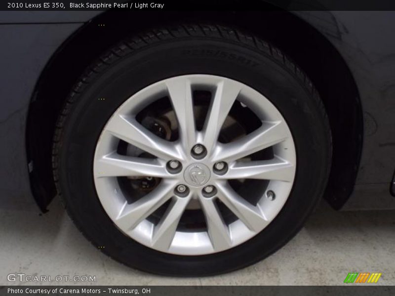 Black Sapphire Pearl / Light Gray 2010 Lexus ES 350