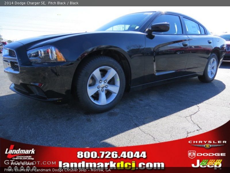 Pitch Black / Black 2014 Dodge Charger SE