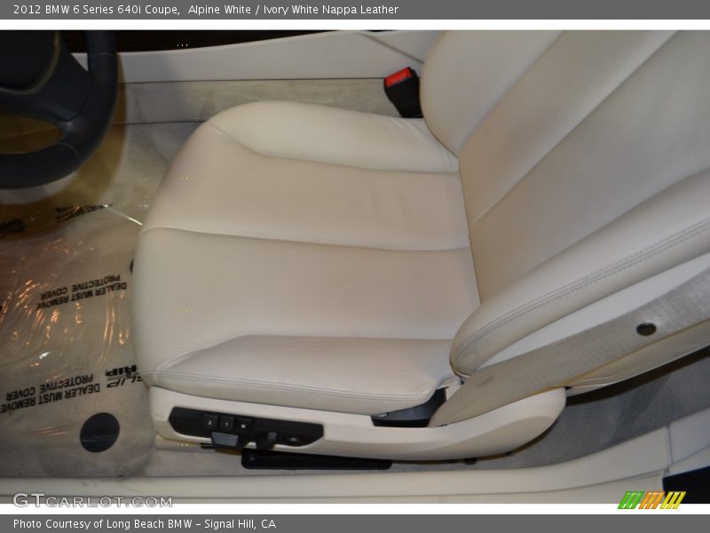 Alpine White / Ivory White Nappa Leather 2012 BMW 6 Series 640i Coupe