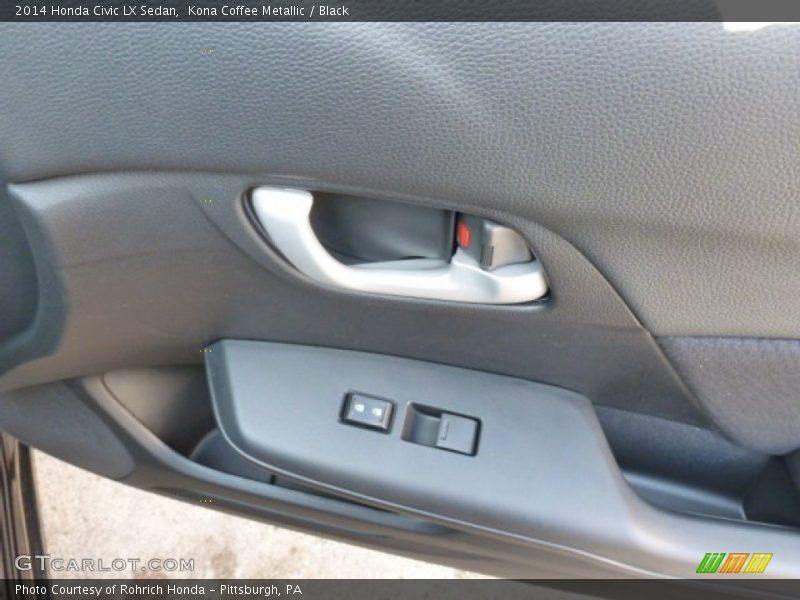 Kona Coffee Metallic / Black 2014 Honda Civic LX Sedan