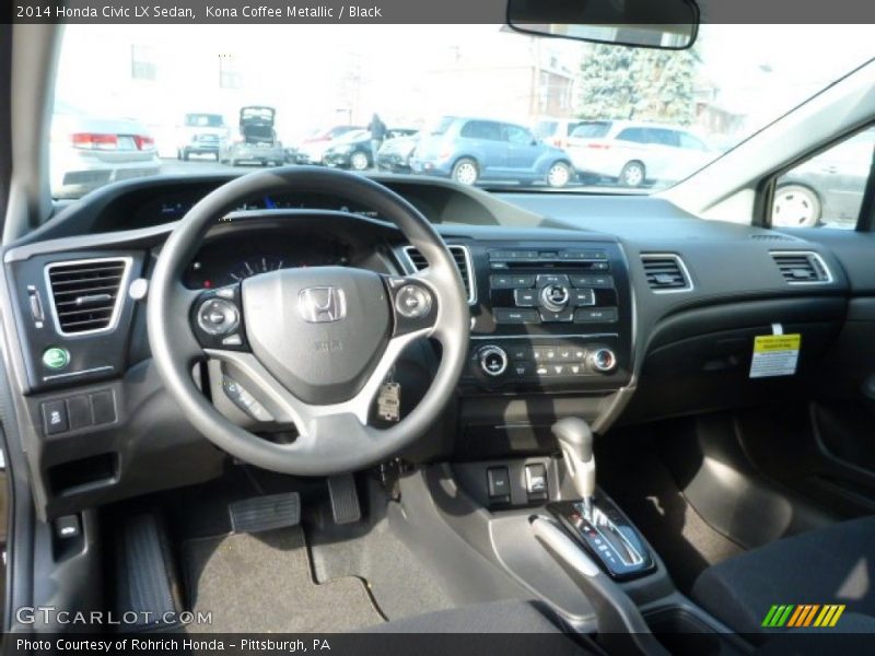 Kona Coffee Metallic / Black 2014 Honda Civic LX Sedan