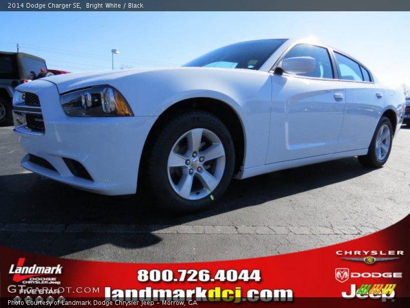 Bright White / Black 2014 Dodge Charger SE