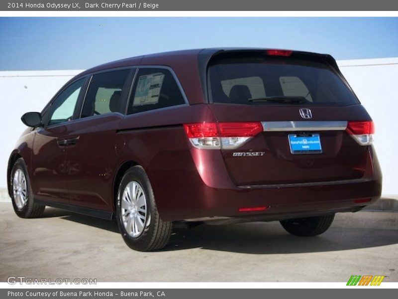 Dark Cherry Pearl / Beige 2014 Honda Odyssey LX