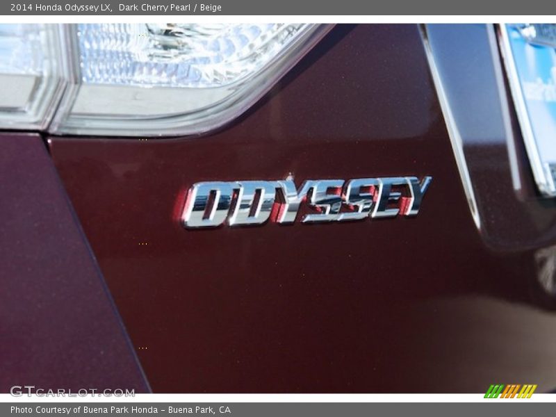 Dark Cherry Pearl / Beige 2014 Honda Odyssey LX