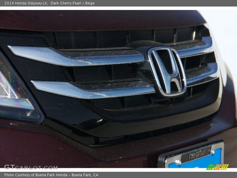 Dark Cherry Pearl / Beige 2014 Honda Odyssey LX