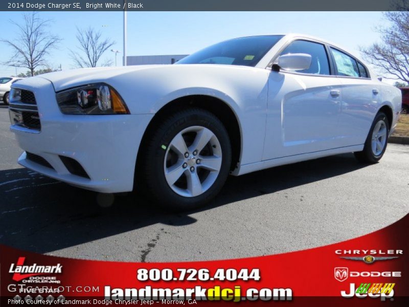 Bright White / Black 2014 Dodge Charger SE