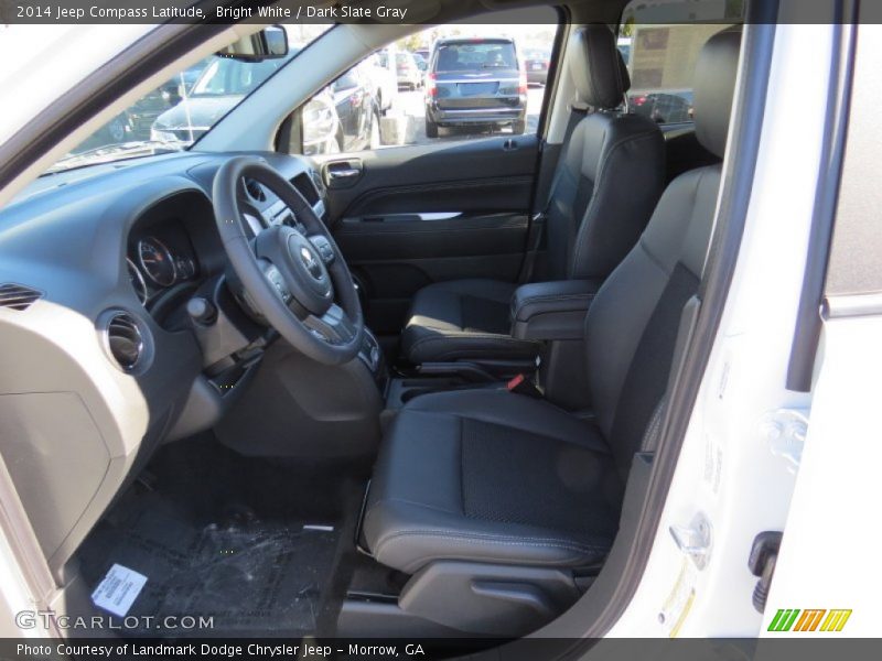 Bright White / Dark Slate Gray 2014 Jeep Compass Latitude