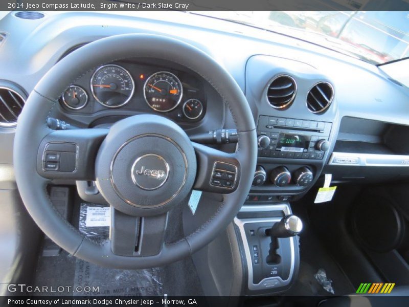 Bright White / Dark Slate Gray 2014 Jeep Compass Latitude