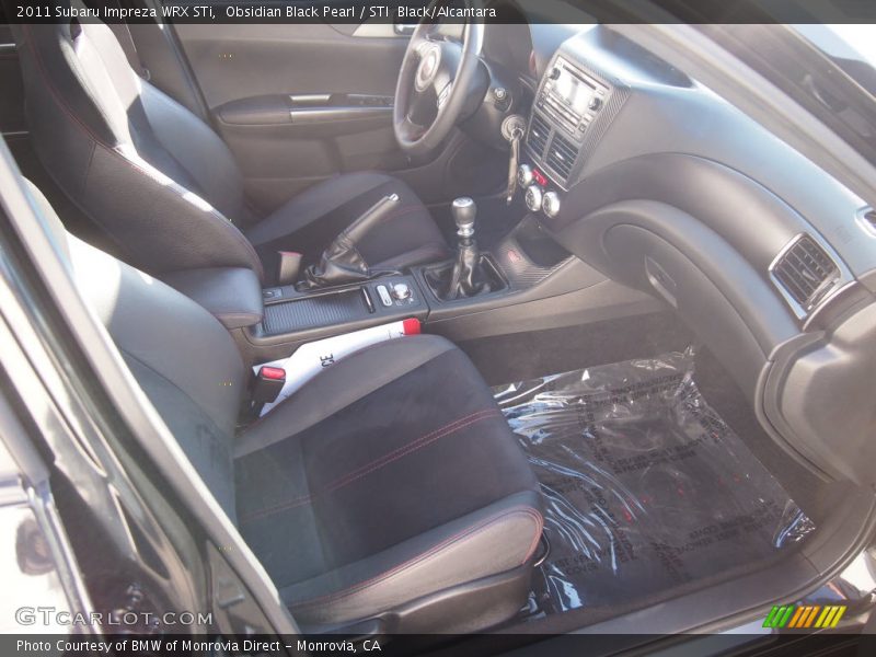 Obsidian Black Pearl / STI  Black/Alcantara 2011 Subaru Impreza WRX STi
