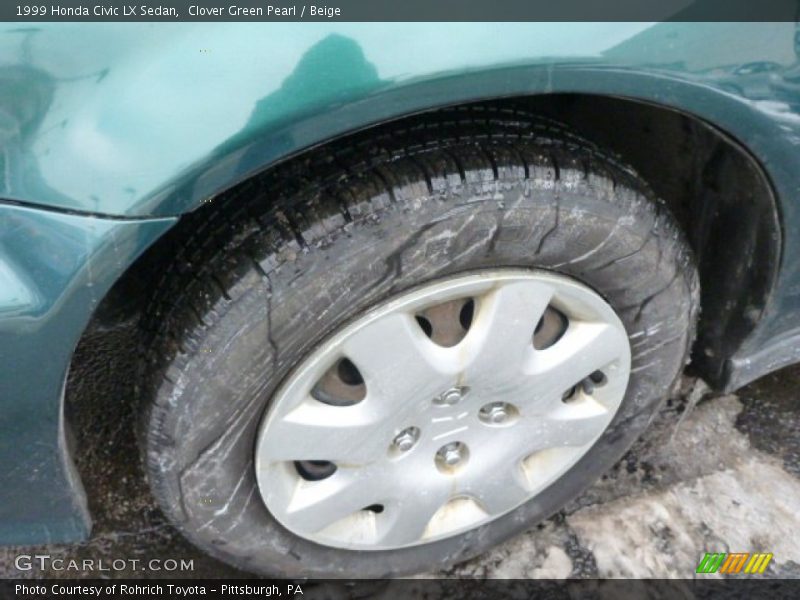 Clover Green Pearl / Beige 1999 Honda Civic LX Sedan