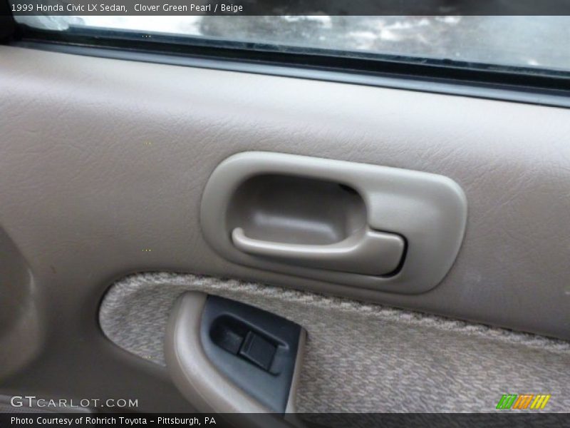 Clover Green Pearl / Beige 1999 Honda Civic LX Sedan