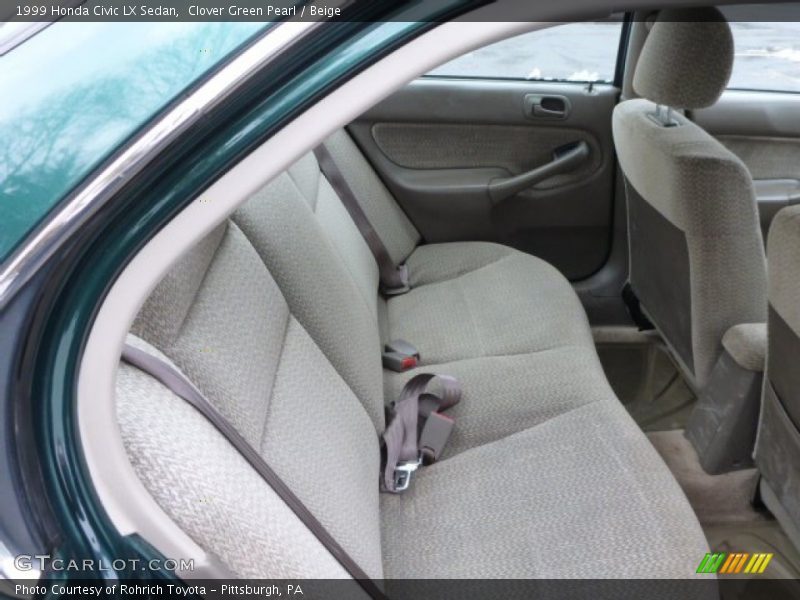 Clover Green Pearl / Beige 1999 Honda Civic LX Sedan