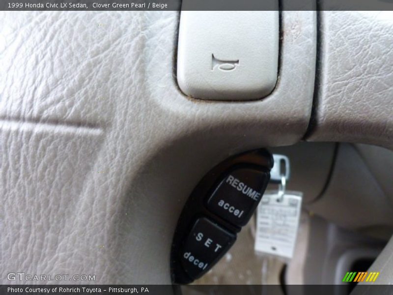 Clover Green Pearl / Beige 1999 Honda Civic LX Sedan