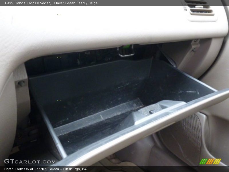 Clover Green Pearl / Beige 1999 Honda Civic LX Sedan