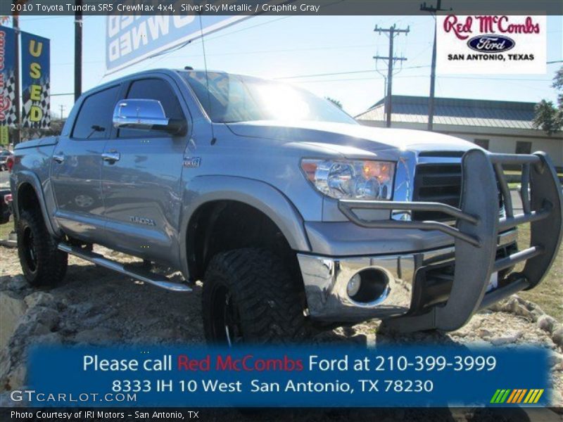 Silver Sky Metallic / Graphite Gray 2010 Toyota Tundra SR5 CrewMax 4x4