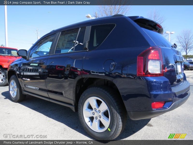 True Blue Pearl / Dark Slate Gray 2014 Jeep Compass Sport
