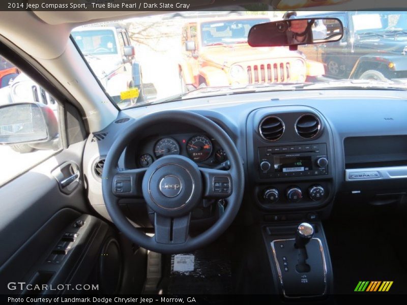 True Blue Pearl / Dark Slate Gray 2014 Jeep Compass Sport