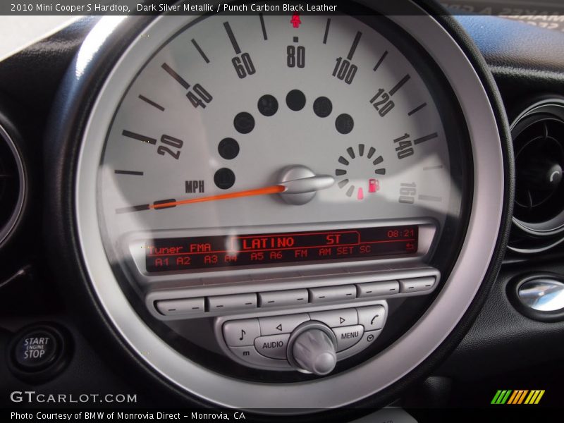 Dark Silver Metallic / Punch Carbon Black Leather 2010 Mini Cooper S Hardtop
