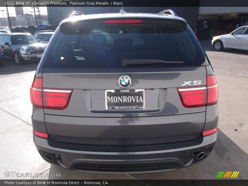 Platinum Gray Metallic / Black 2012 BMW X5 xDrive35i Premium