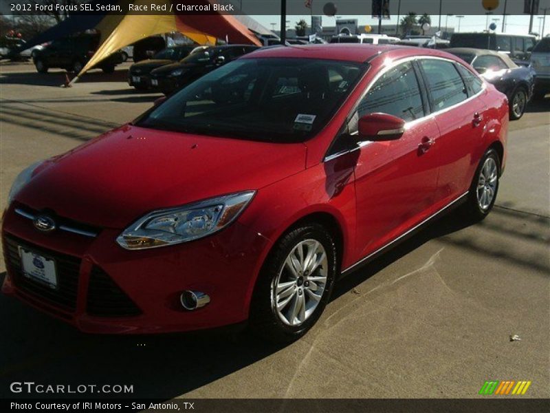 Race Red / Charcoal Black 2012 Ford Focus SEL Sedan