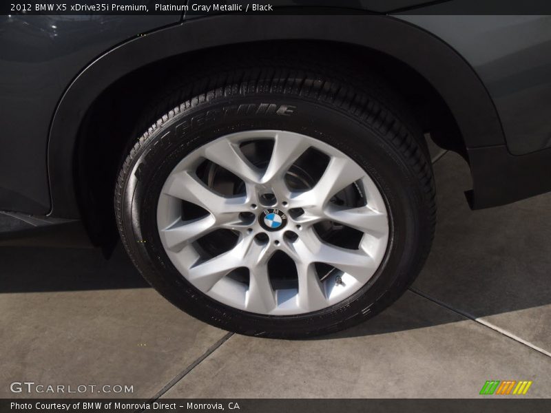 Platinum Gray Metallic / Black 2012 BMW X5 xDrive35i Premium