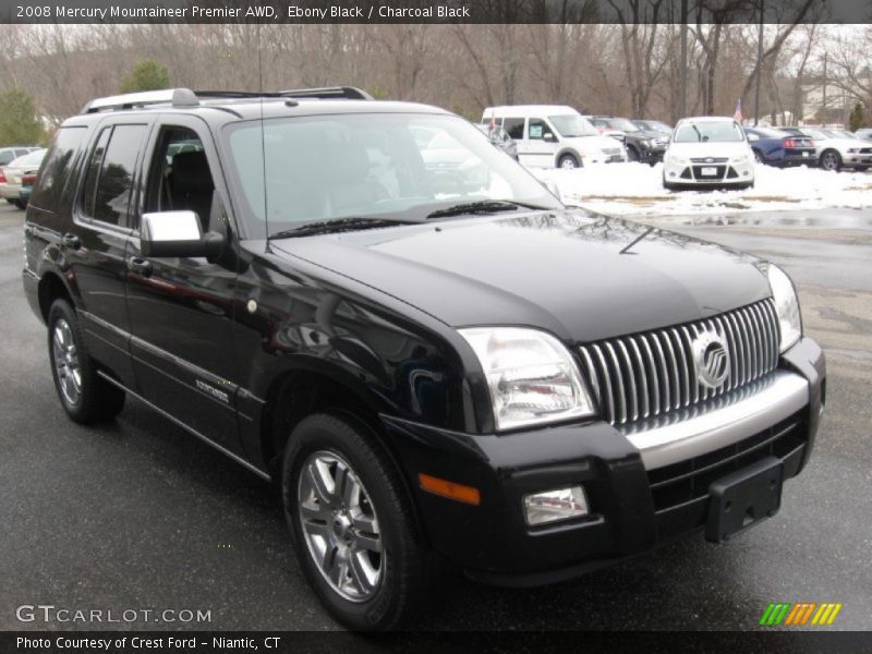 Ebony Black / Charcoal Black 2008 Mercury Mountaineer Premier AWD