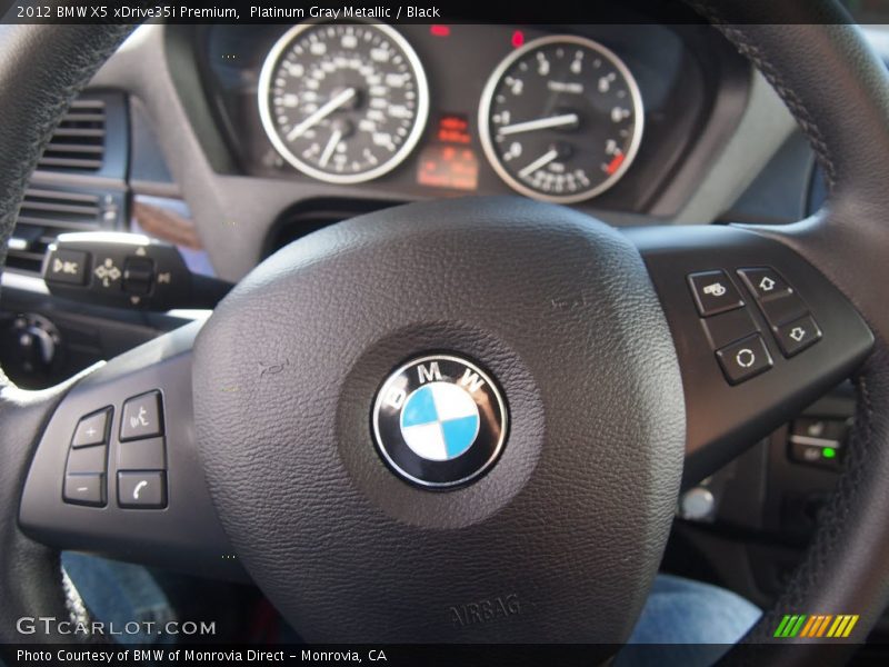Platinum Gray Metallic / Black 2012 BMW X5 xDrive35i Premium