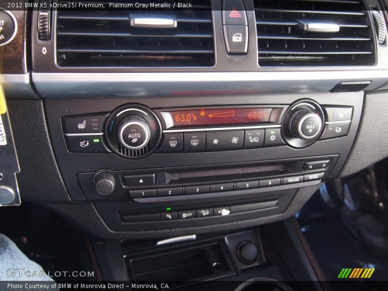 Platinum Gray Metallic / Black 2012 BMW X5 xDrive35i Premium