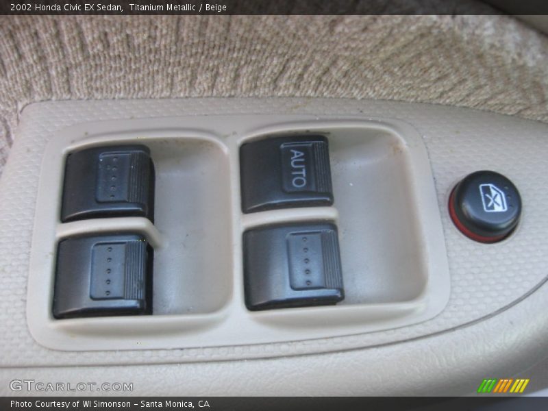 Titanium Metallic / Beige 2002 Honda Civic EX Sedan