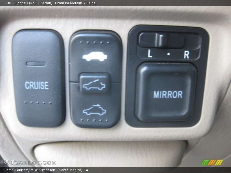 Titanium Metallic / Beige 2002 Honda Civic EX Sedan