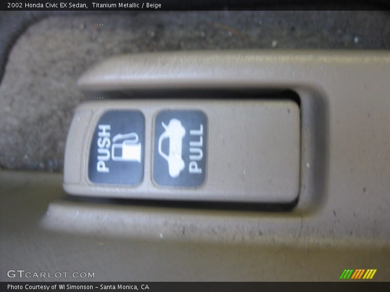 Titanium Metallic / Beige 2002 Honda Civic EX Sedan