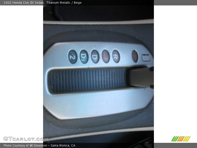 Titanium Metallic / Beige 2002 Honda Civic EX Sedan