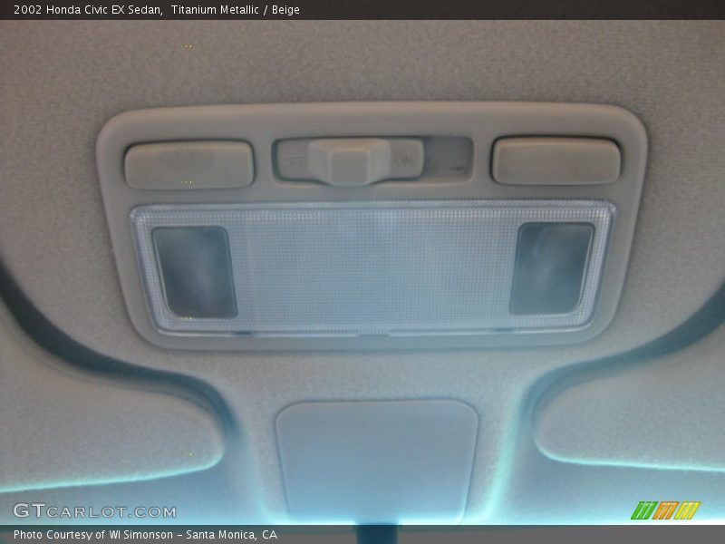 Titanium Metallic / Beige 2002 Honda Civic EX Sedan