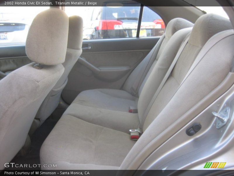 Titanium Metallic / Beige 2002 Honda Civic EX Sedan