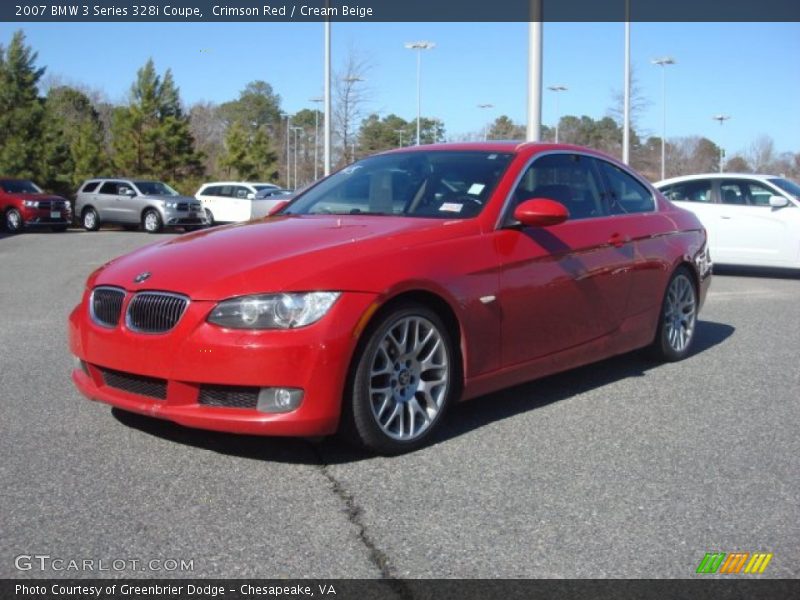 Crimson Red / Cream Beige 2007 BMW 3 Series 328i Coupe