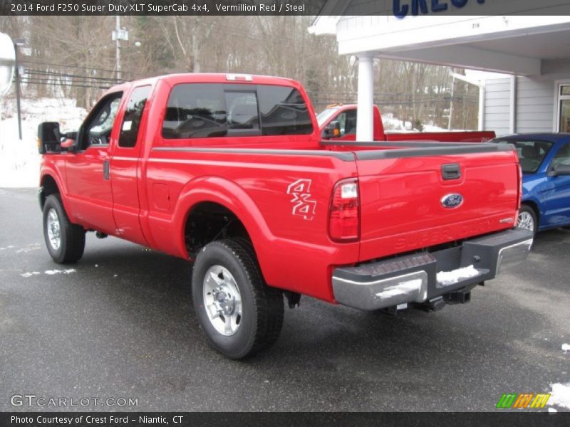 Vermillion Red / Steel 2014 Ford F250 Super Duty XLT SuperCab 4x4