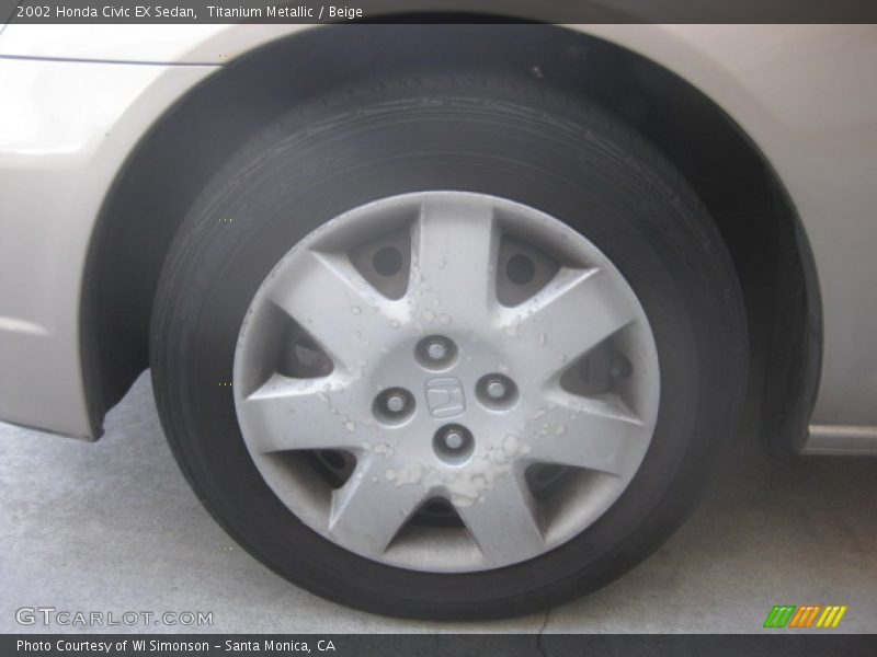 Titanium Metallic / Beige 2002 Honda Civic EX Sedan