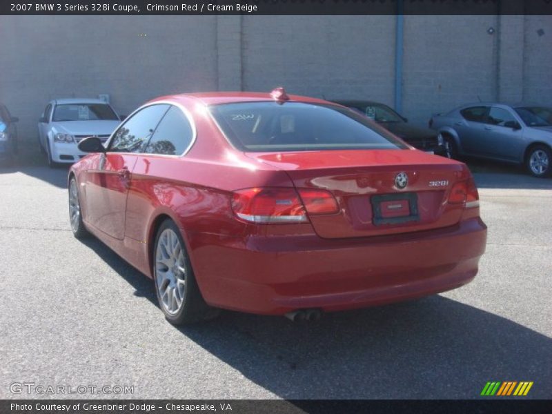 Crimson Red / Cream Beige 2007 BMW 3 Series 328i Coupe
