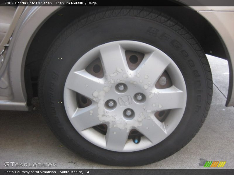 Titanium Metallic / Beige 2002 Honda Civic EX Sedan