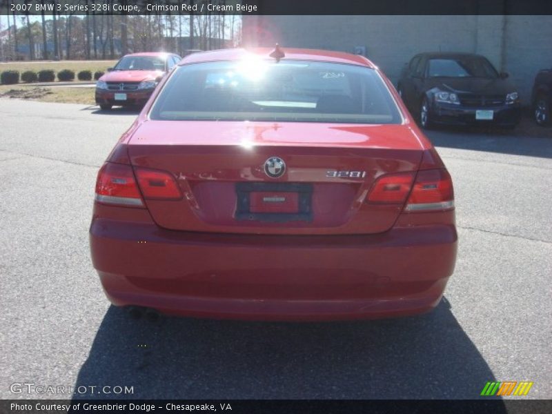 Crimson Red / Cream Beige 2007 BMW 3 Series 328i Coupe
